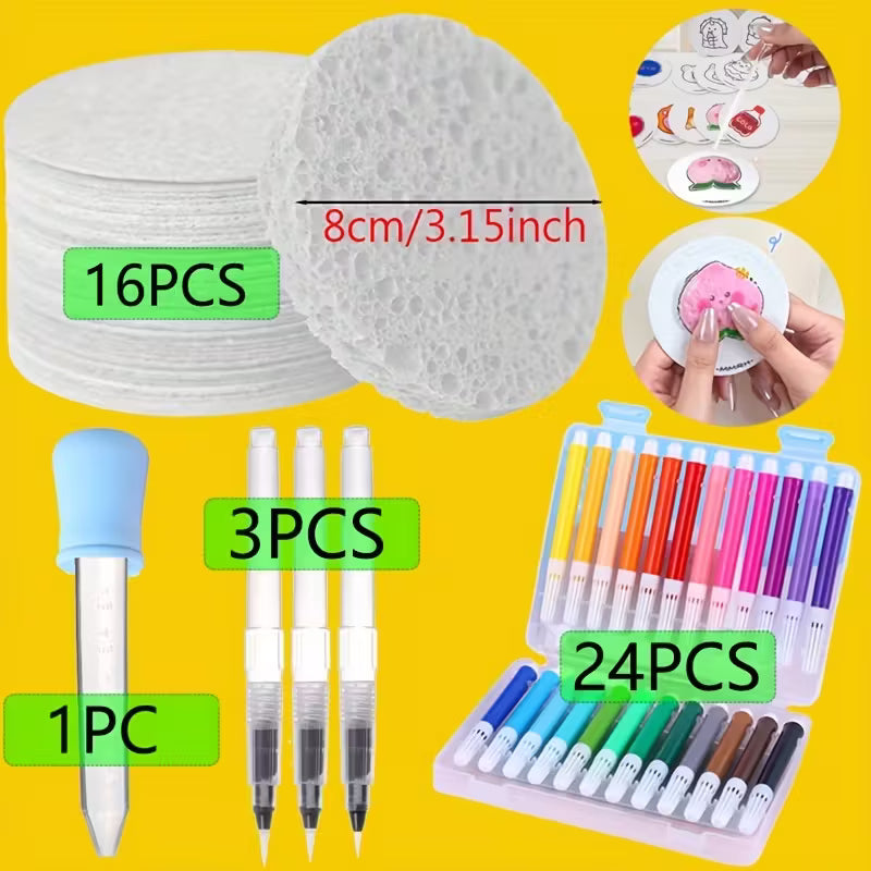 Kit de peinture d'art et texture de mousse